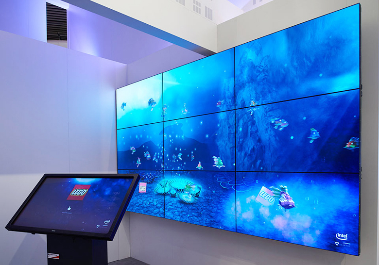 màn hình cảm ứng kết hợp videowall