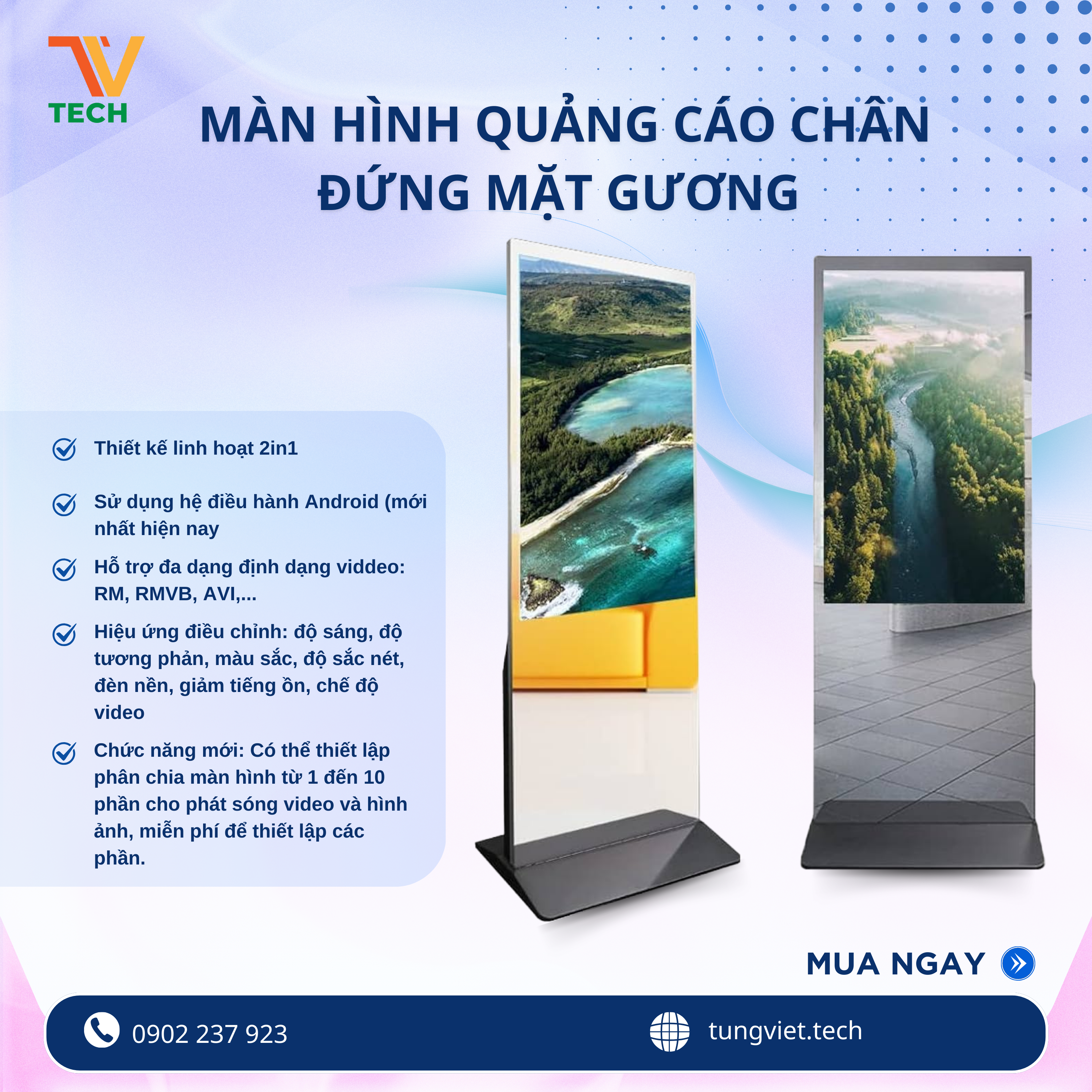 MÀN HÌNH QUẢNG CÁO MẶT GƯƠNG