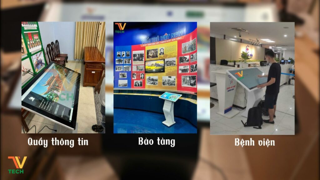 Kiosk Cảm Ứng Chân Quỳ của TV Tech – Giải Pháp Quảng Cáo Hiện Đại Cho Doanh Nghiệp!