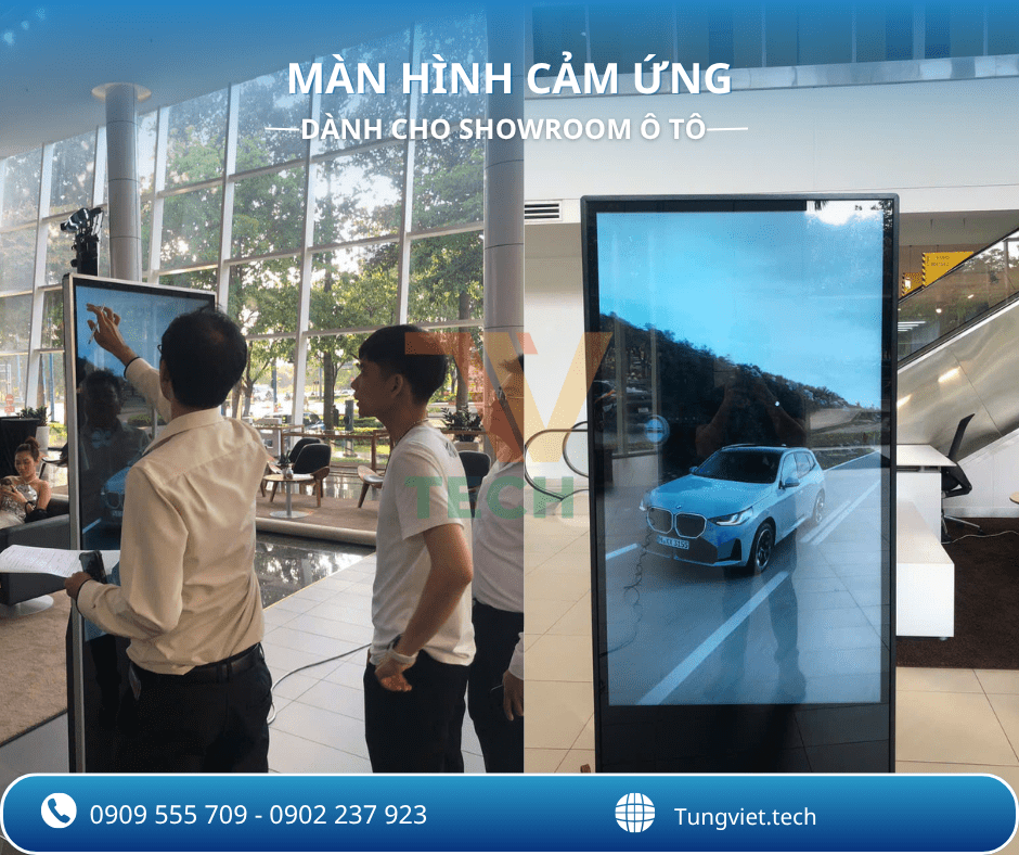 Màn Hình Cảm Ứng TV Tech – Giải Pháp Tương Tác Hiện Đại Cho Showroom Ô Tô