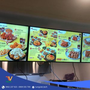 Màn hình quảng cáo treo tường tại quầy bán hàng – giải pháp giúp nhà hàng nổi bật và khẳng định thương hiệu cùng TVTech Màn hình quảng cáo treo tường tại quầy bán hàng – giải pháp giúp nhà hàng nổi bật và khẳng định thương hiệu cùng TVTech