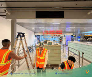 TV TECH hoàn thành lắp đặt 23/23 màn hình quảng cáo stretched cho sân bay quốc tế – Chuyên nghiệp, nhanh chóng, tận tâm