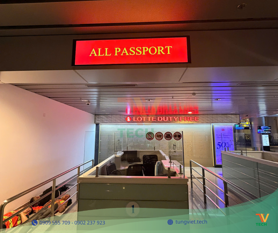 TV TECH hoàn thành lắp đặt 23/23 màn hình quảng cáo stretched cho sân bay quốc tế – Chuyên nghiệp, nhanh chóng, tận tâm