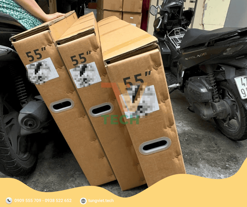Màn hình quảng cáo chân đứng, treo tường TVtech – Hàng sẵn kho, đa dạng kích thước