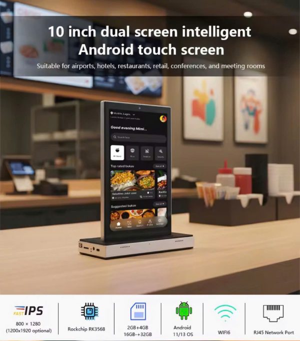 Màn Hình Cảm Ứng 10.1 inch Android – Giải Pháp Hiển Thị & Tương Tác Đặt Bàn Thông Minh Màn Hình Cảm Ứng 10.1 inch Android – Giải Pháp Hiển Thị & Tương Tác Đặt Bàn Thông Minh